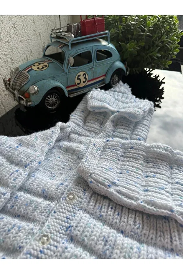 Детский кардиган с V-образным вырезом Nartanesibutik, Белый — фото 2