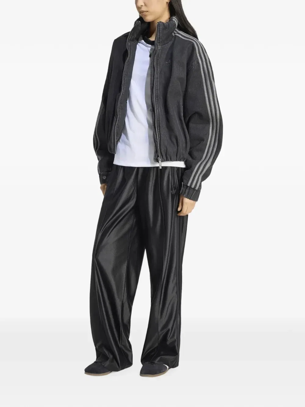Куртка Firebird с боковыми полосками Adidas, черный — фото 2