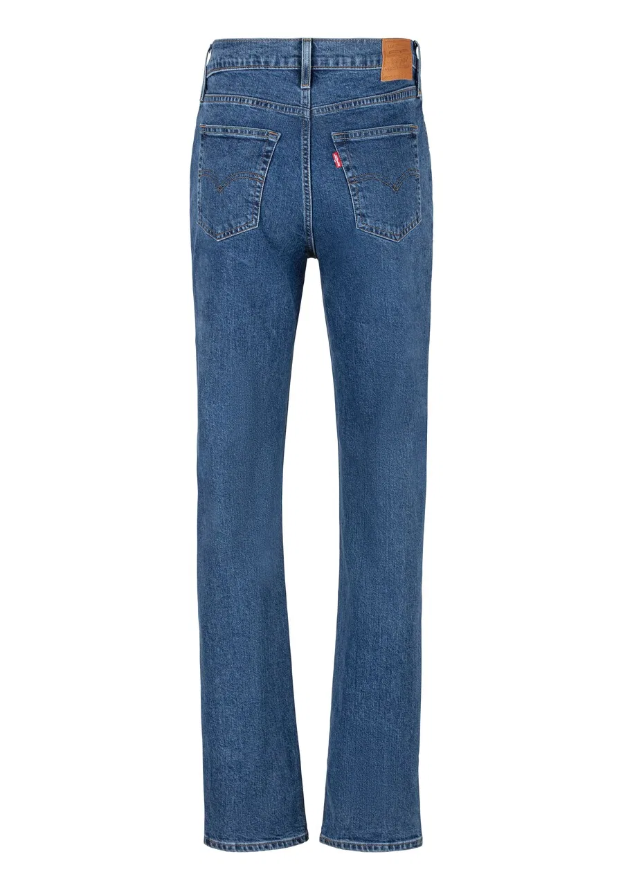 Джинсы LEVI'S Slim fit '724 High Rise Straight Jeans' синего цвета — фото 2