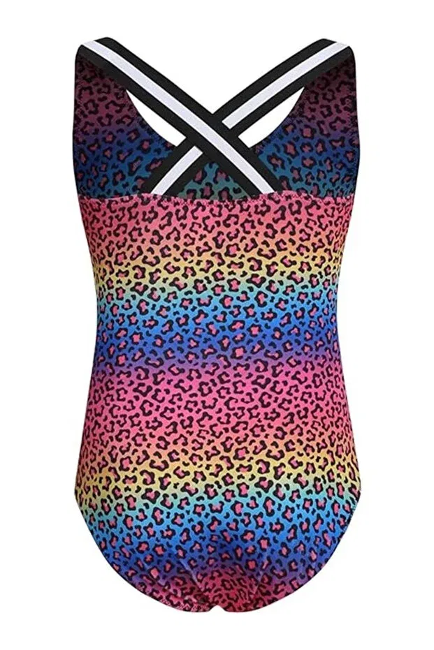Детское платье-футболка для девочек с принтом Leo Girls' Swimsuit Generic Brands, Multicolor — фото 2