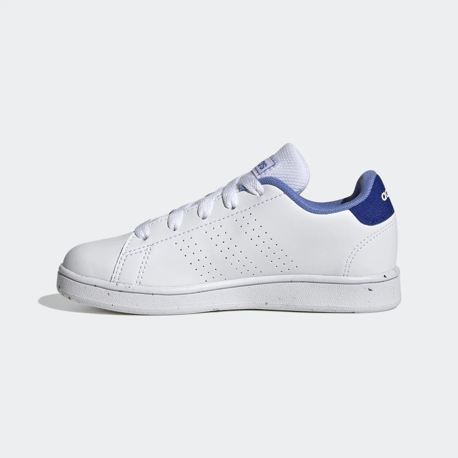 Детские кроссовки с закрытым носком Advantage Lifestyle Court Lace Shoes Adidas, Ftwr White Ftwr White Blue Fusion — фото 2