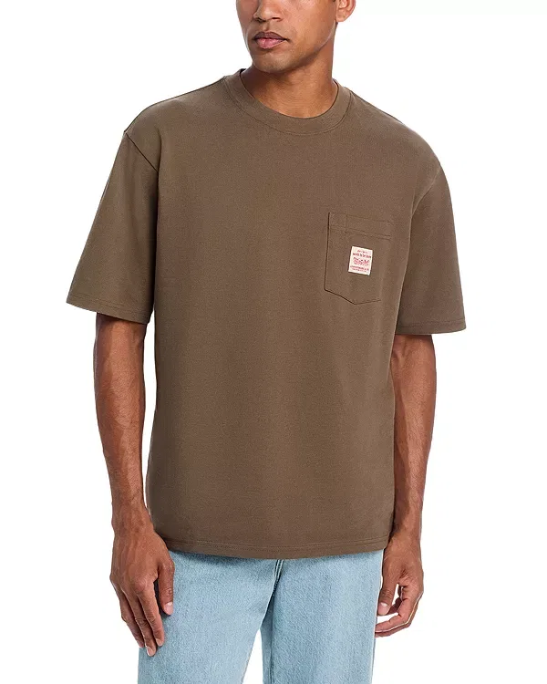 Мужская футболка с карманом Workwear Logo Pocket Levi's, Stone Fudge