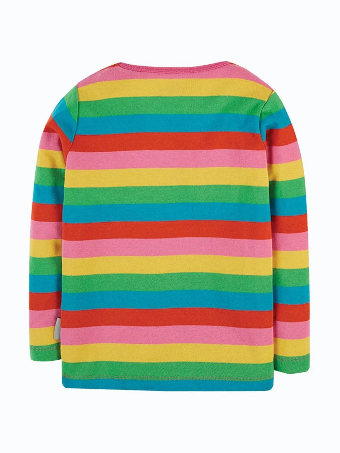 Футболка с длинным рукавом Rainbow Stripe Frugi, розовый — фото 3