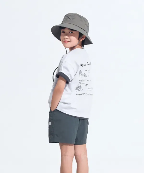 Футболка с коротким рукавом с графическим принтом, детская, Snowpeak Apparel Kids, белый