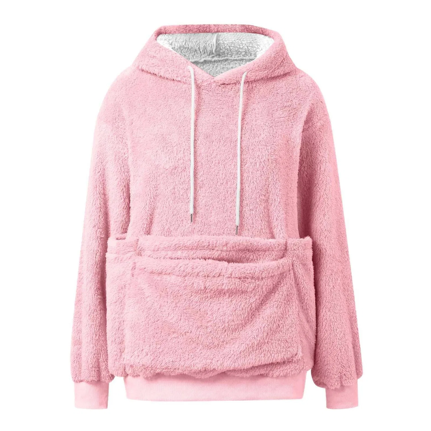 Женский худи с карманом-кенгуру Cat Hoodie, Z41 Hot Pink — фото 3