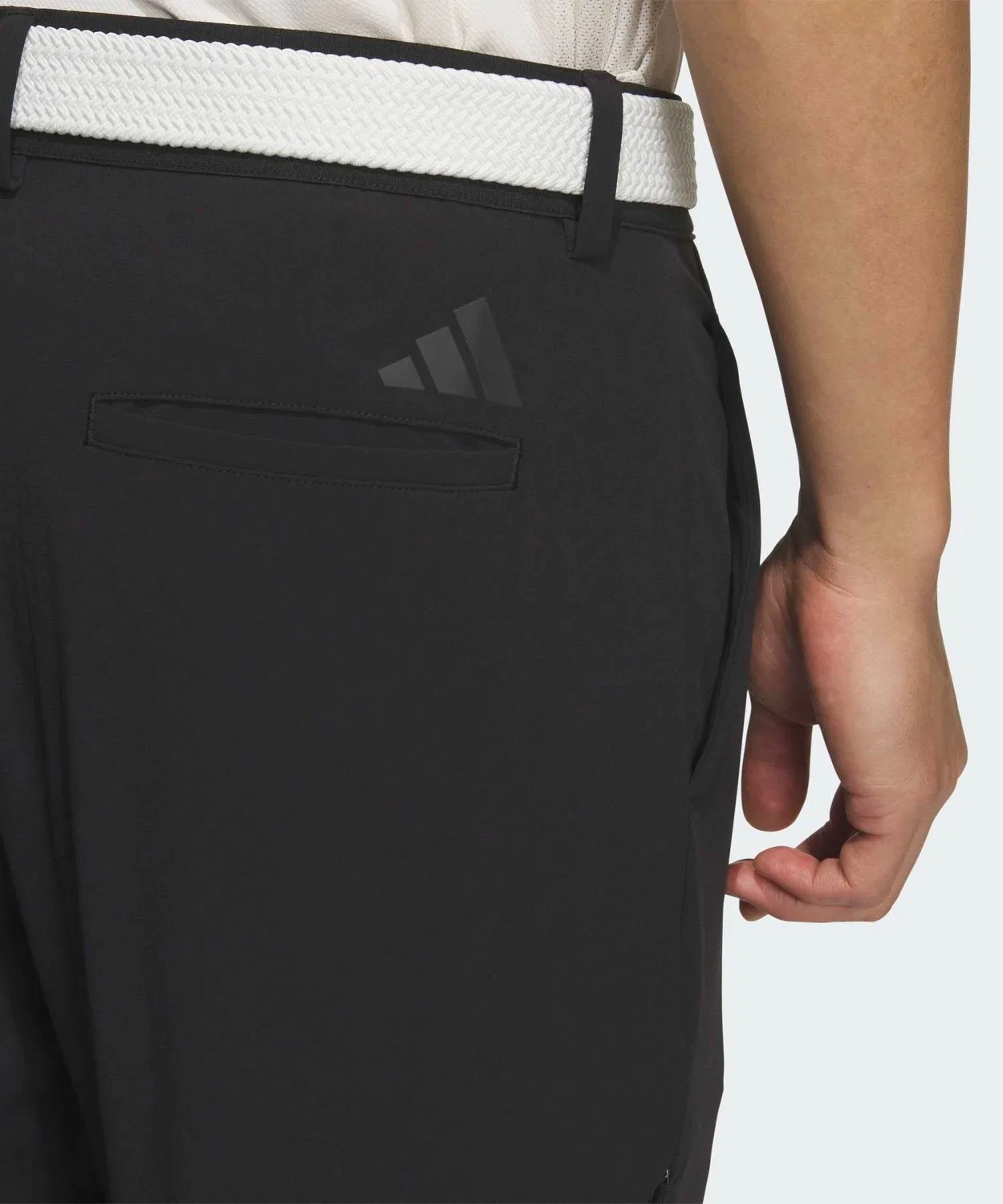 Мужские джоггеры с двойным плетением для гольфа, 0/10, Adidas, Black — фото 3