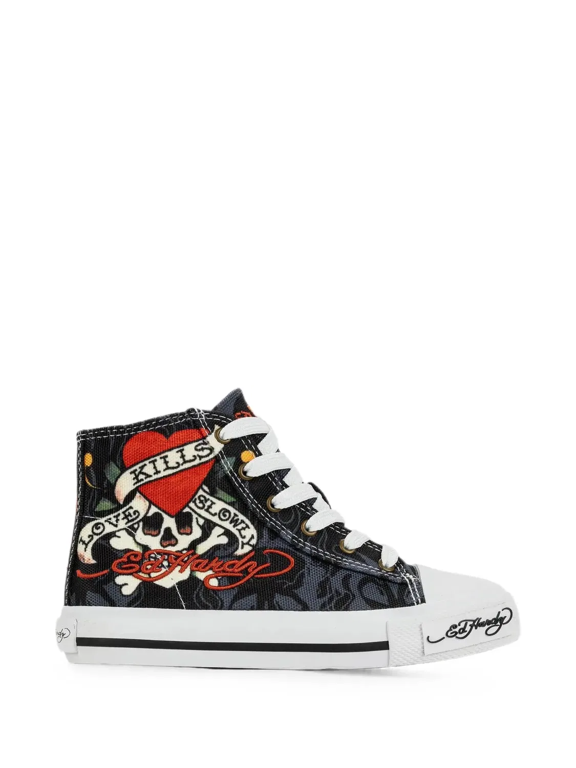 Высокие кроссовки Love Kills Slowly Ed Hardy Kids, серый — фото 2
