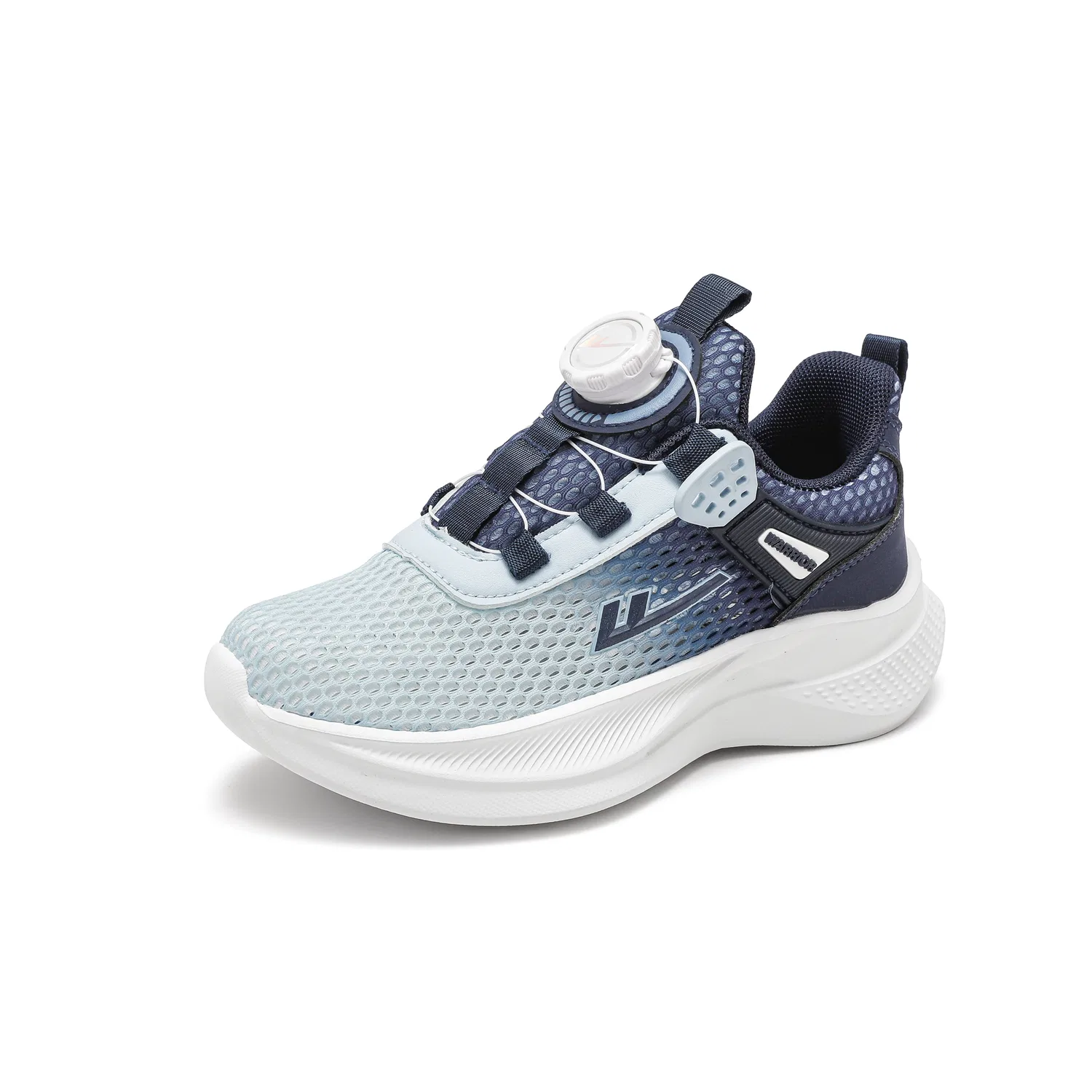 Детские кеды для мальчиков с нескользящей подошвой Blue Gray/Dark Blue WARRIOR