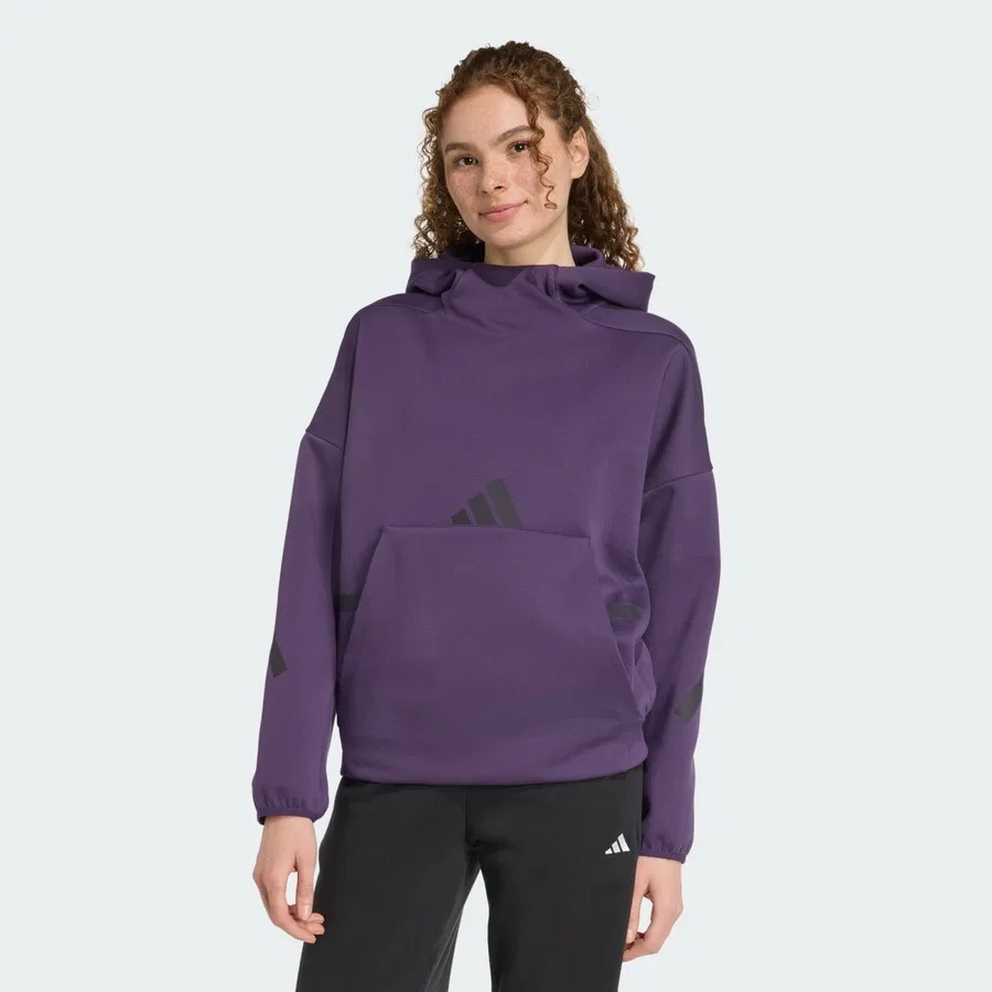 Женский свитшот с капюшоном adidas Z.N.E. Hooded Sweatshirt, Фиолетовый