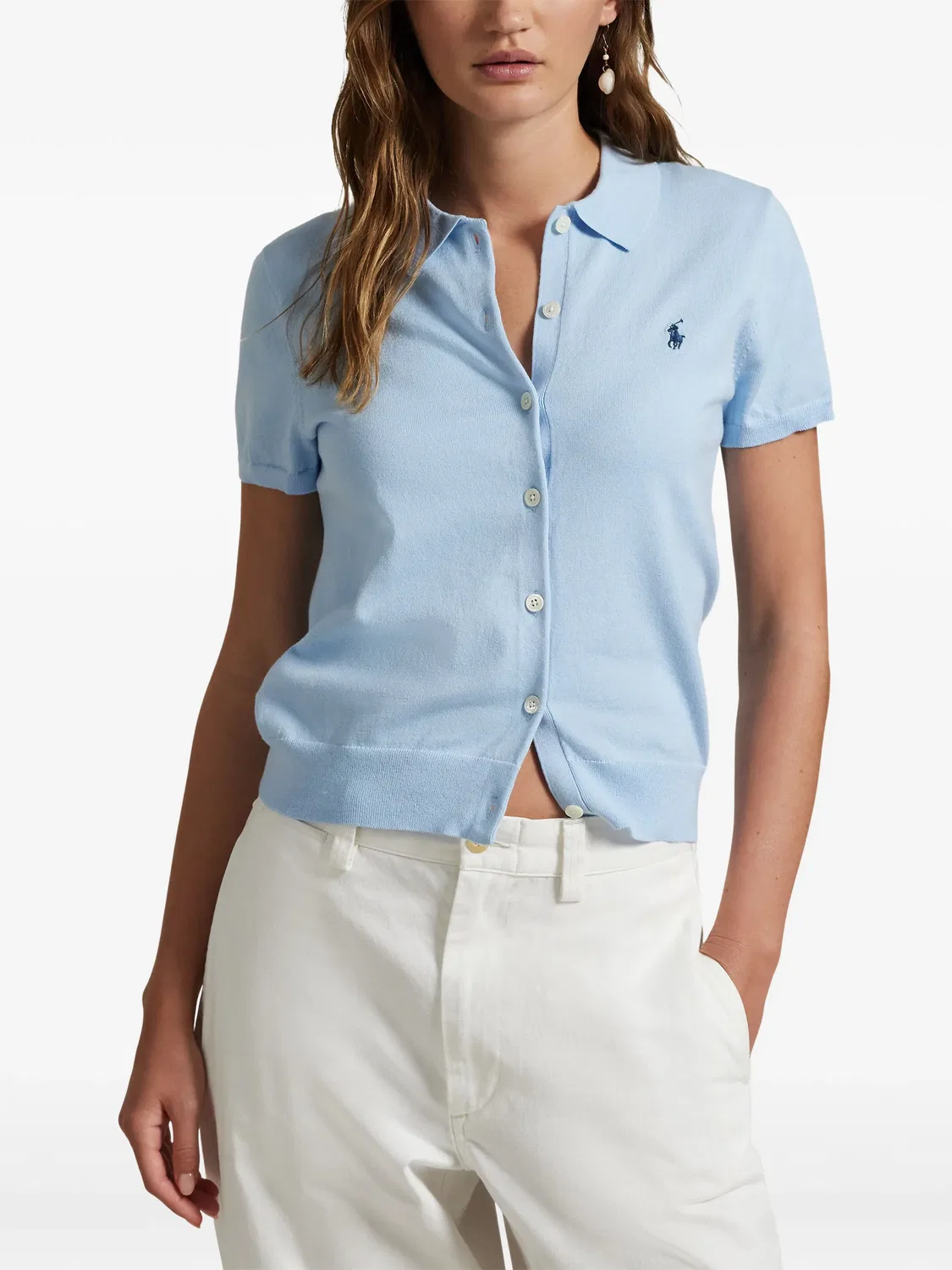 Polo Ralph Lauren Кардиган с вышивкой логотипа, синий — фото 2