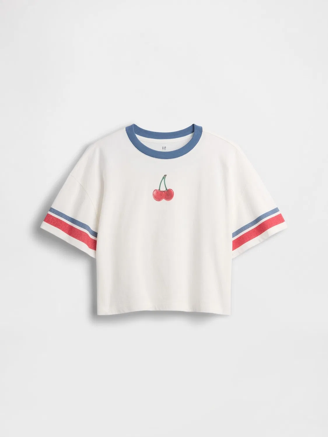 Футболка оверсайз с принтом Gap White Cherry — фото 4
