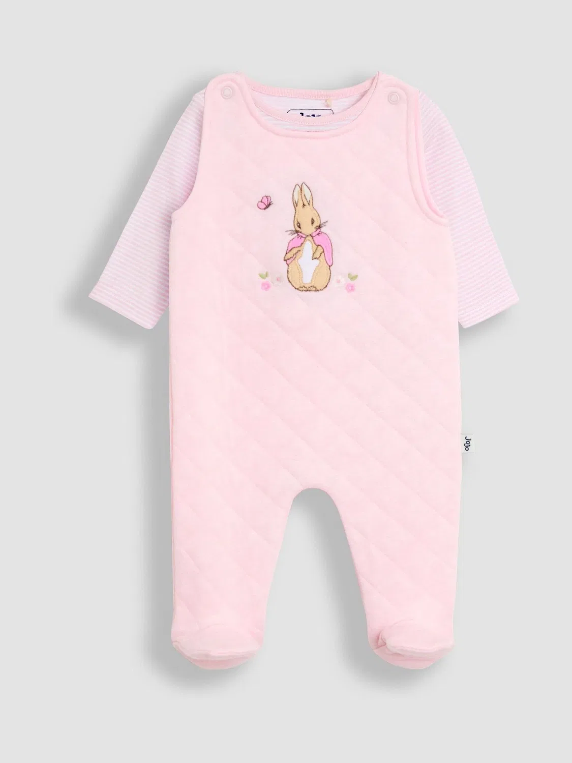 Комбинезон-ползунки с боди JoJo Maman Bébé Flopsy, нежно-розовый