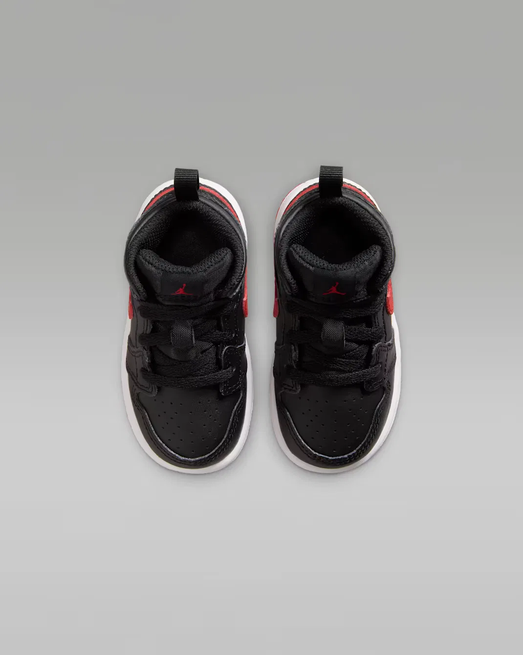 Детская/подростковая обувь Jordan 1 Mid, Black/White/University Red — фото 4