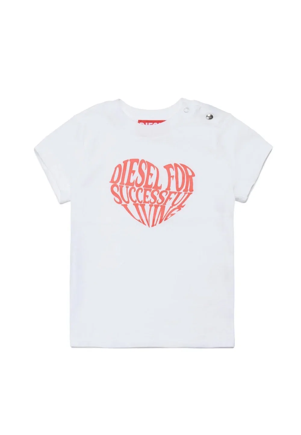 T-Shirt a manica corta - print t-shirt Diesel, White
