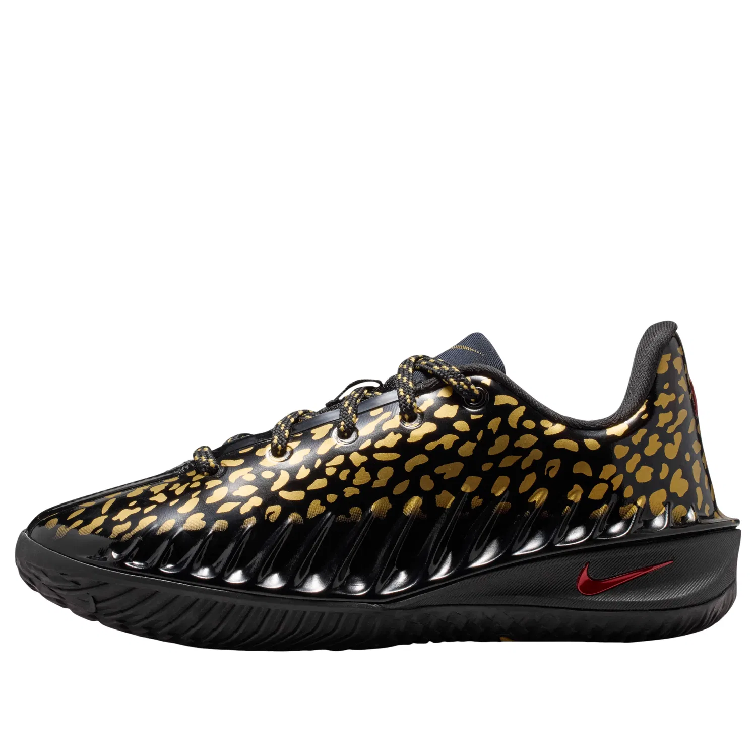 Детские кроссовки для баскетбола с принтом Nike x Victor Wembanyama Air Zoom GT Cut 4 Gold Panther, черный