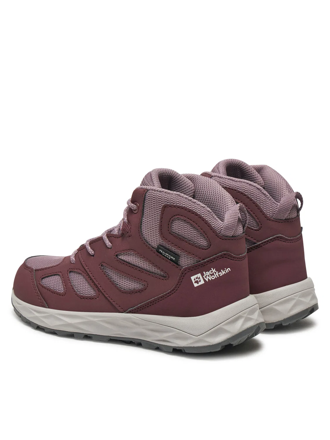 Трекинговые ботинки для девочки Woodland Texapore Mid Jack Wolfskin, фиолетовый — фото 3