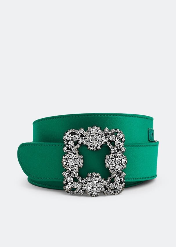 

Ремень MANOLO BLAHNIK Hangisi belt, зеленый