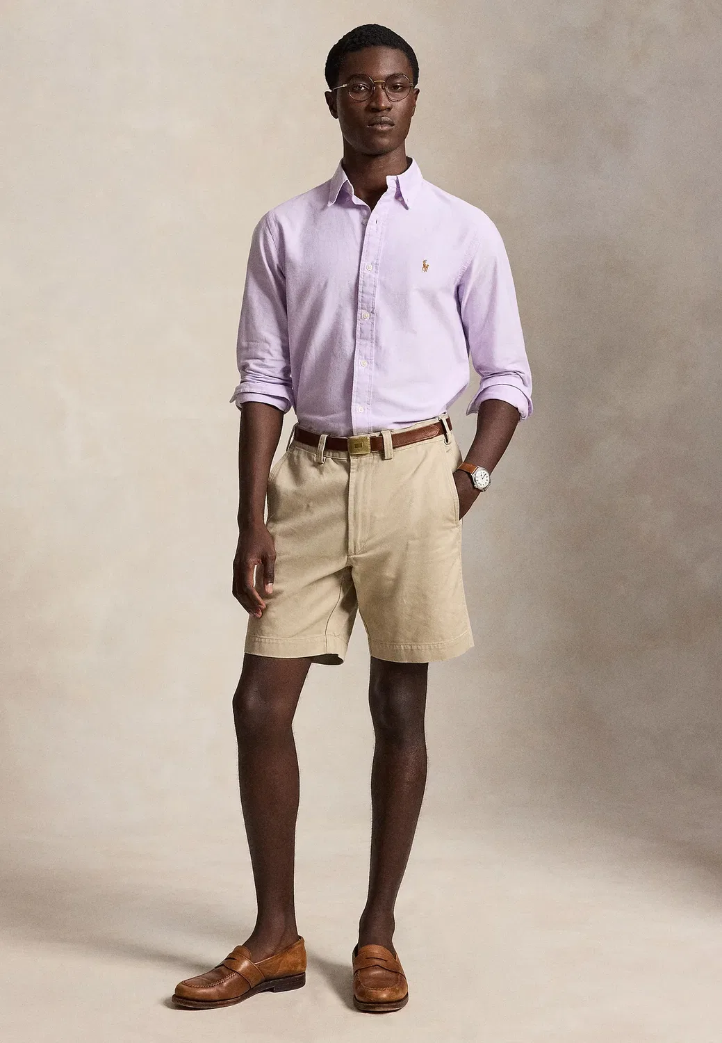 Знаменитая оксфордская рубашка - рубашка Polo Ralph Lauren, Light Lilac — фото 2