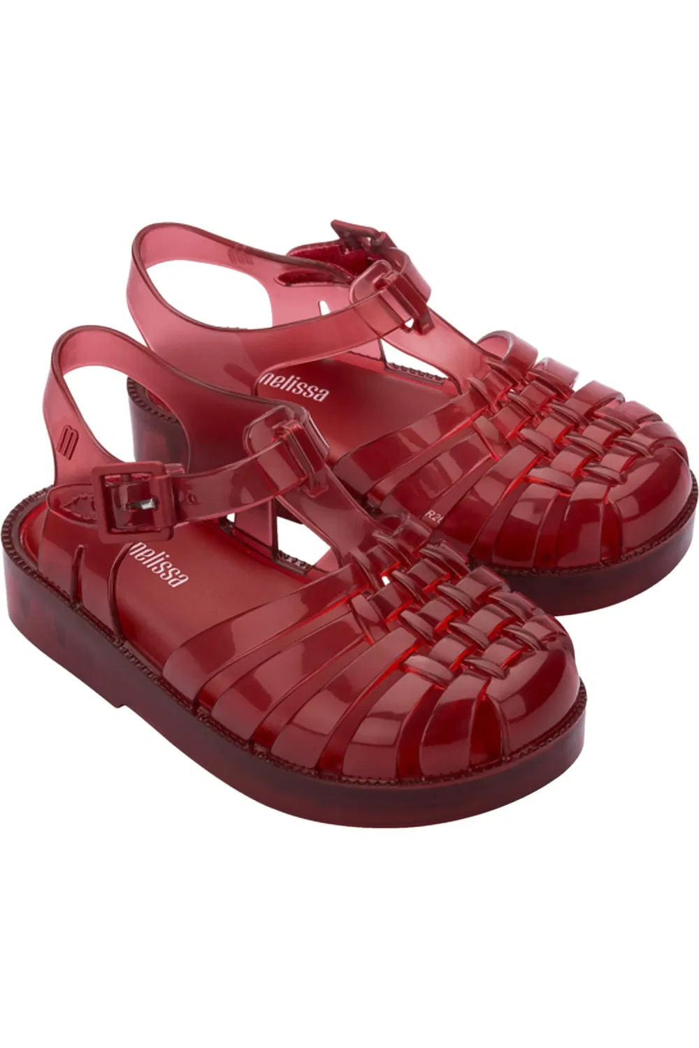 Сандалии детские с плетением Possession Mini Melissa, Transparent Red
