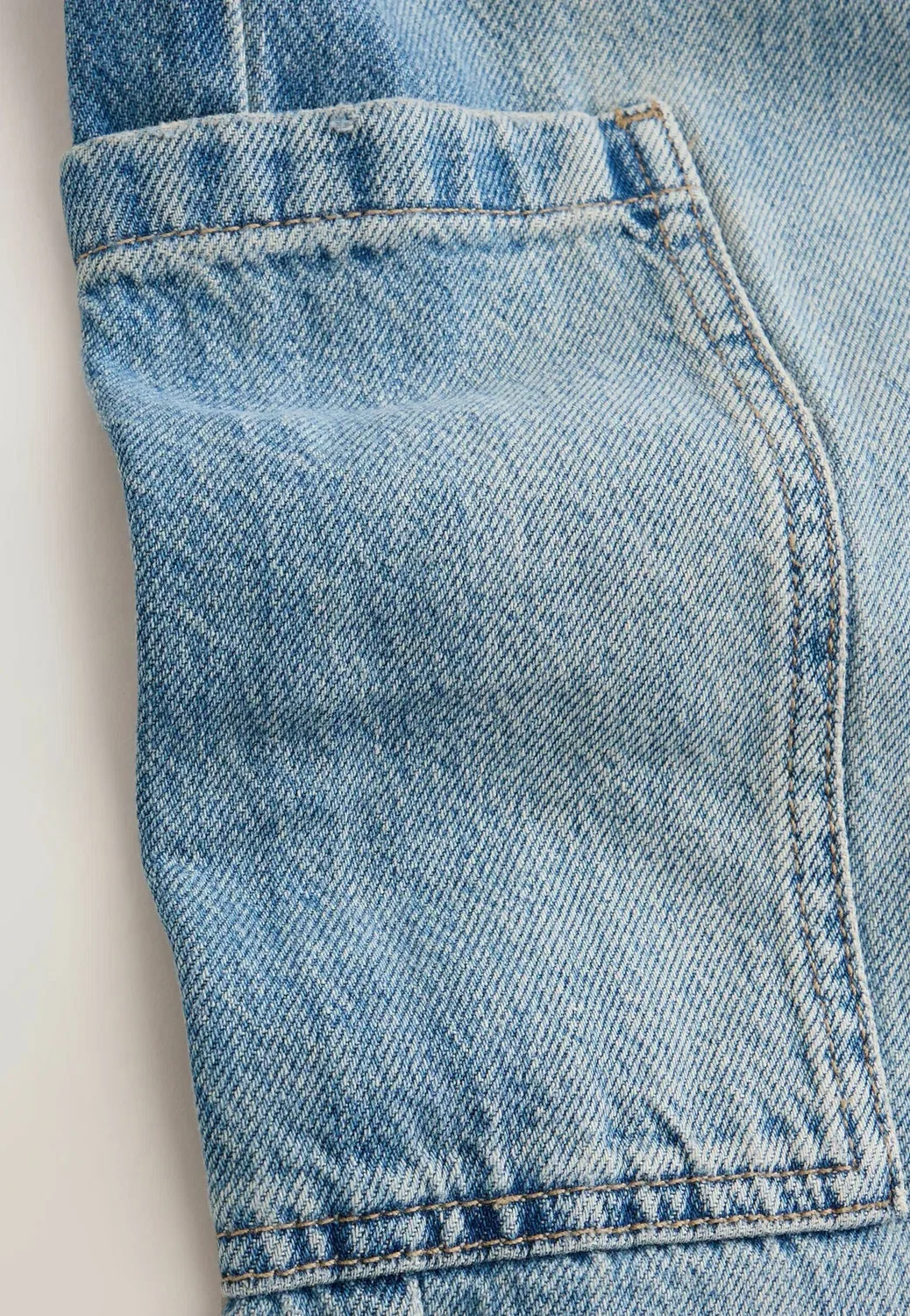 Джинсы прямого кроя с широкими штанинами Next, Light Blue Cargo Pocket — фото 2