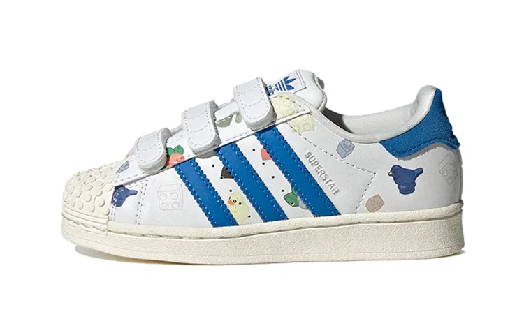 Детские кроссовки для скейтбординга с принтом LEGO Superstar CF Adidas Originals, Черный