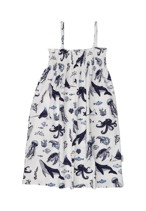 Платье с принтом Underwater world-sleeveless dress Walkiddy, белый — фото 4