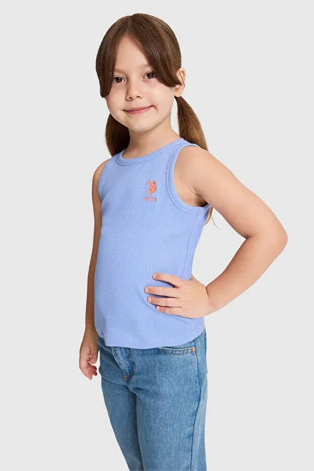 Детская футболка для девочек без рукавов U.S. Polo Assn., Lavender — фото 3