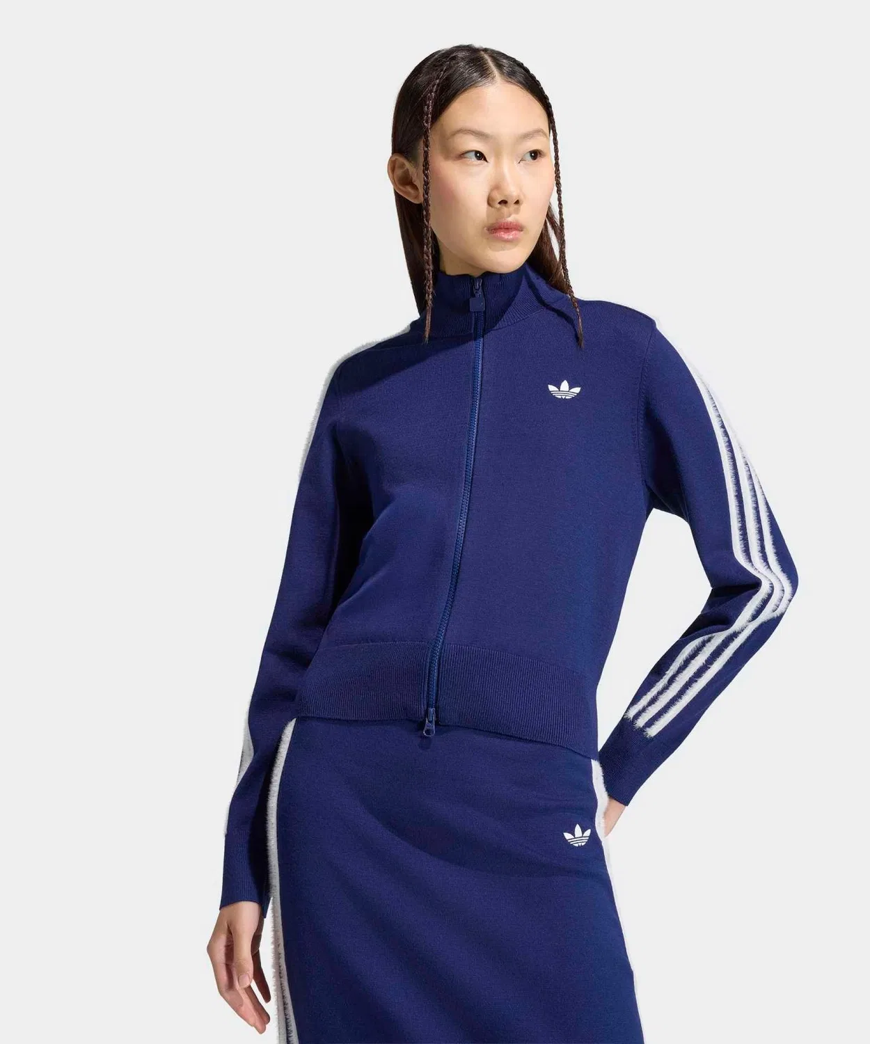 Женский лонгслив с высоким воротником Firebird Track Top Adidas, Синий