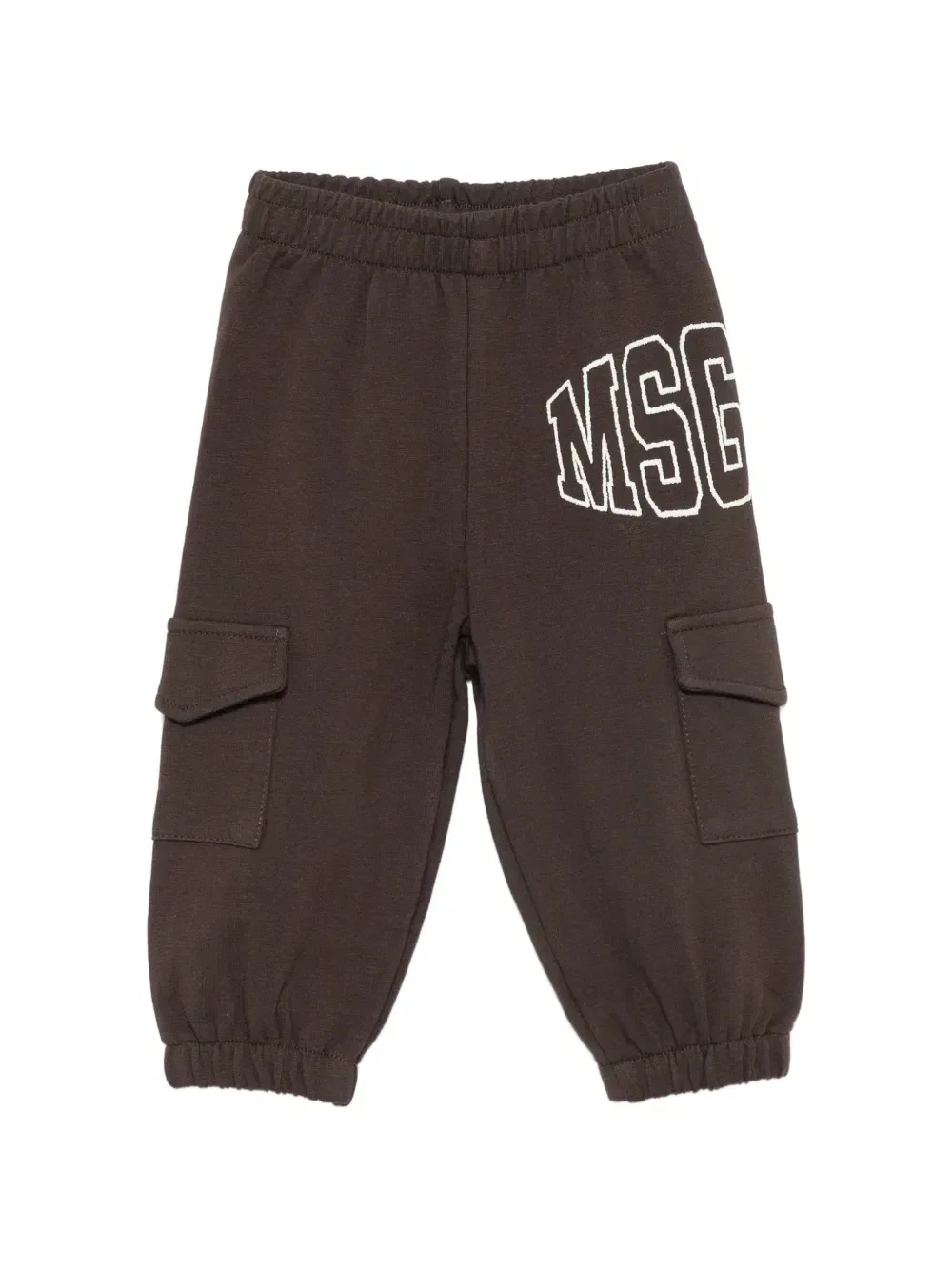 Комплект из толстовки и брюк с логотипом MSGM Kids, коричневый — фото 3