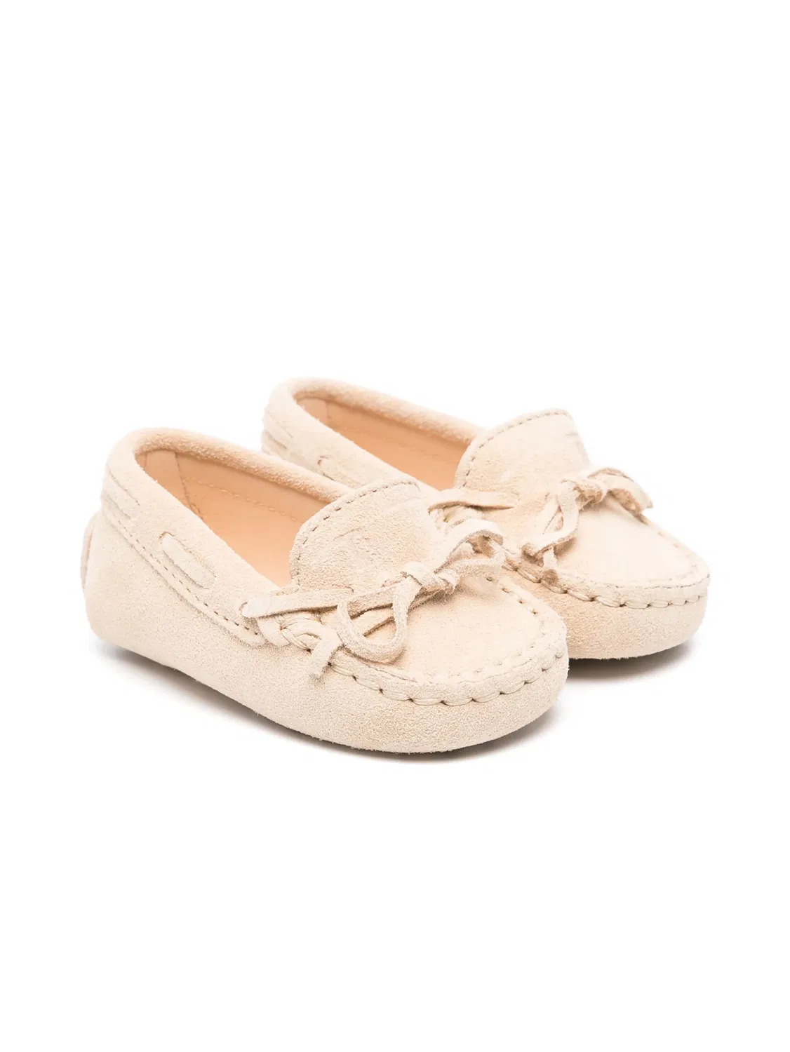 Замшевые лоферы Tod's, светлый бежевый