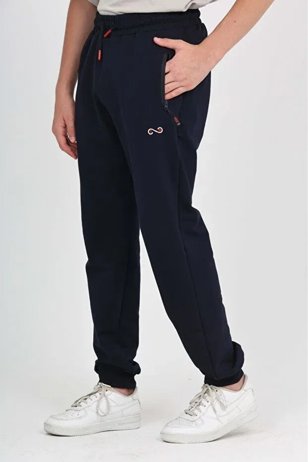 Детские спортивные штаны для мальчиков с принтом Toontoy, Navy Blue — фото 3