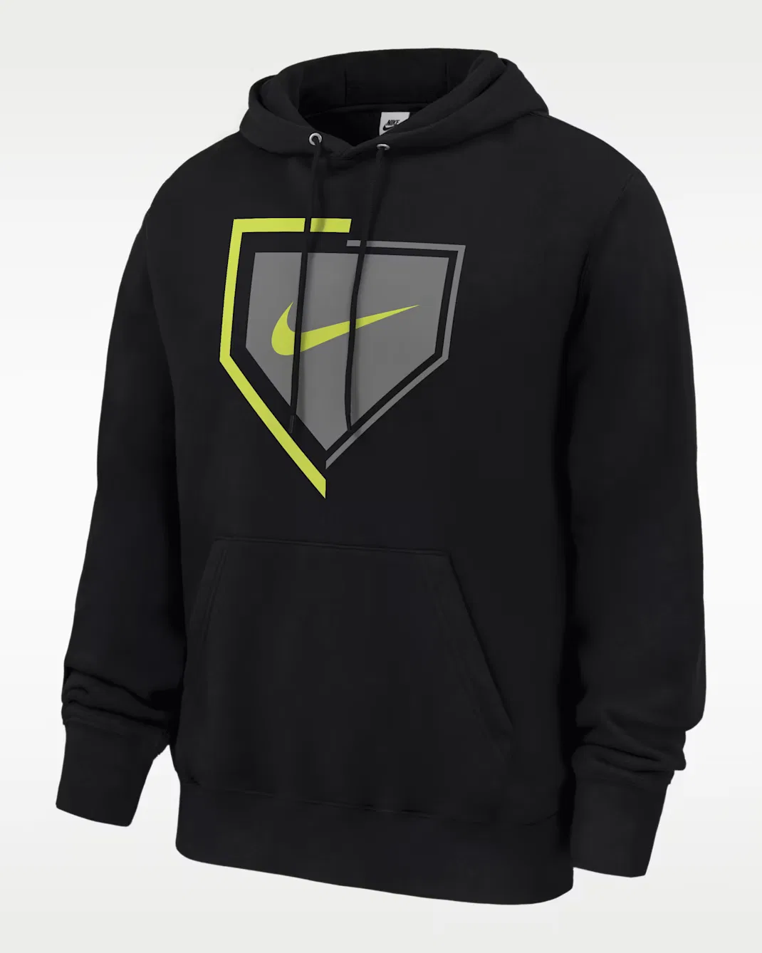 Мужская бейсбольная толстовка с капюшоном из флиса Nike Club, Black