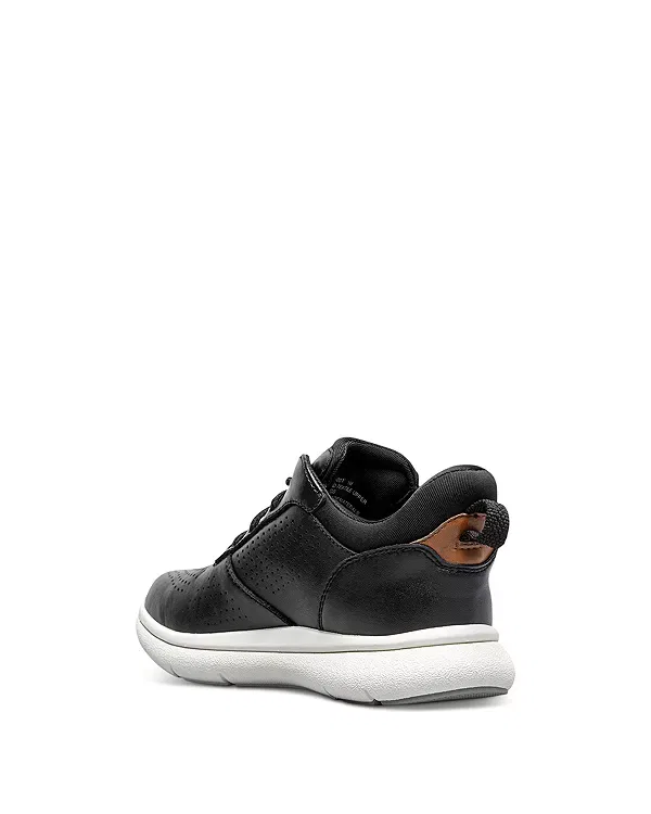 Детские классические туфли для мальчиков на шнуровке Fleet Perf Toe Elastic Lace Jr Hands Free Florsheim Kids, черный — фото 3