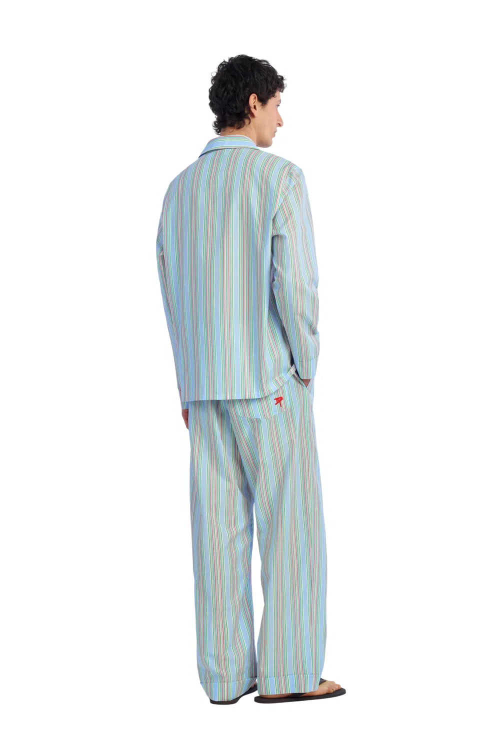 Рубашка из жаккарда в полоску свободного кроя ZARA, Light Blue — фото 2