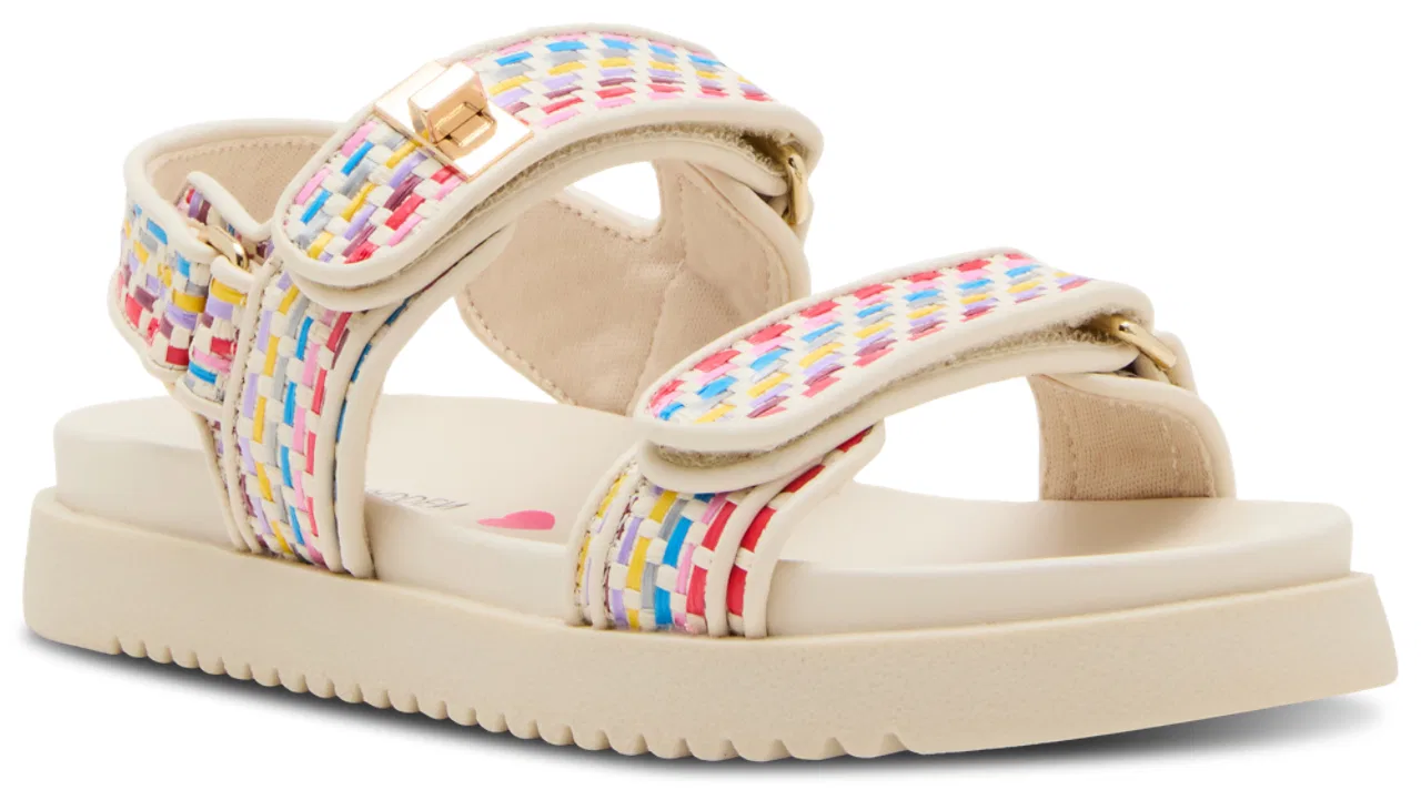 Сандалии для девочек JMONA Steve Madden, цвет Stripe Multi — фото 2