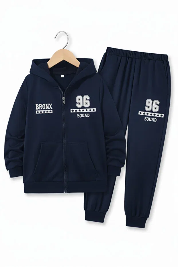 Детский спортивный костюм для мальчиков с принтом 96 Bronx Panios Kids, Navy Blue