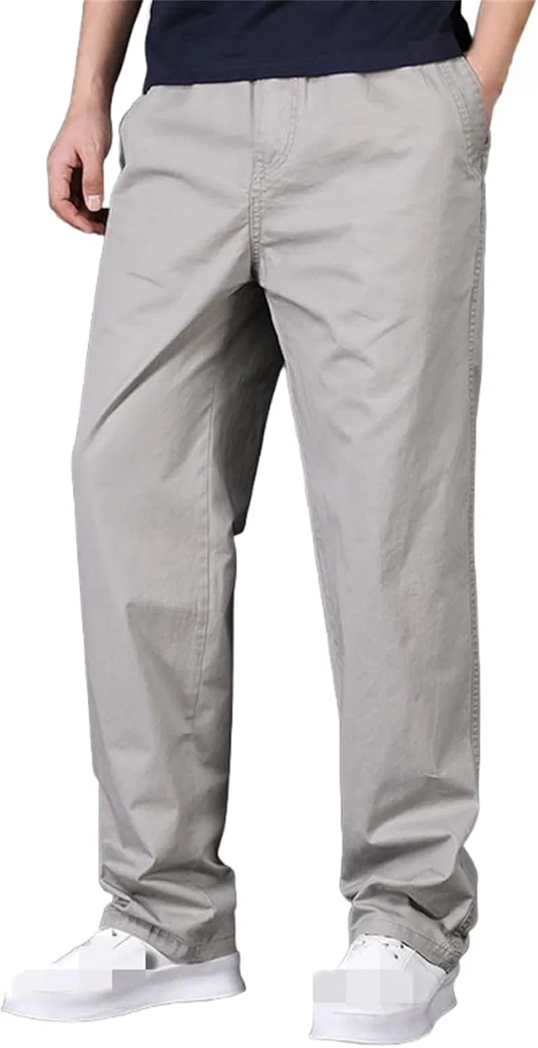Мужские брюки с эластичным поясом, Flex Fit Zipper-Pocket Durable, хаки