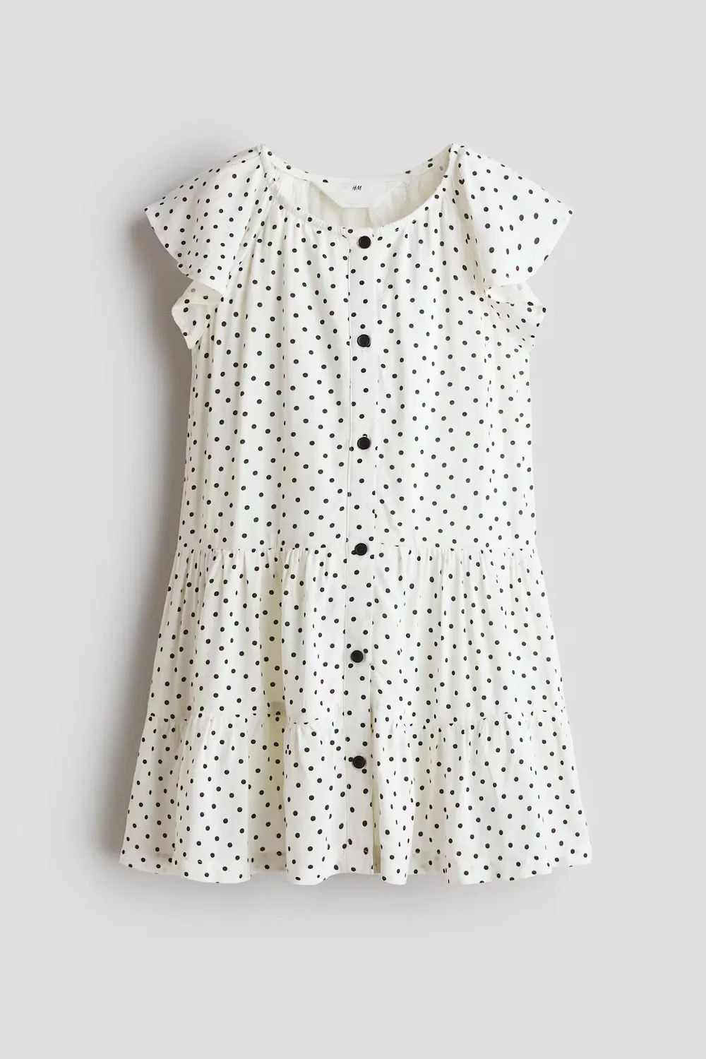 Платье из вискозы с узором H&M, Cremefarben/Polka Dots — фото 4