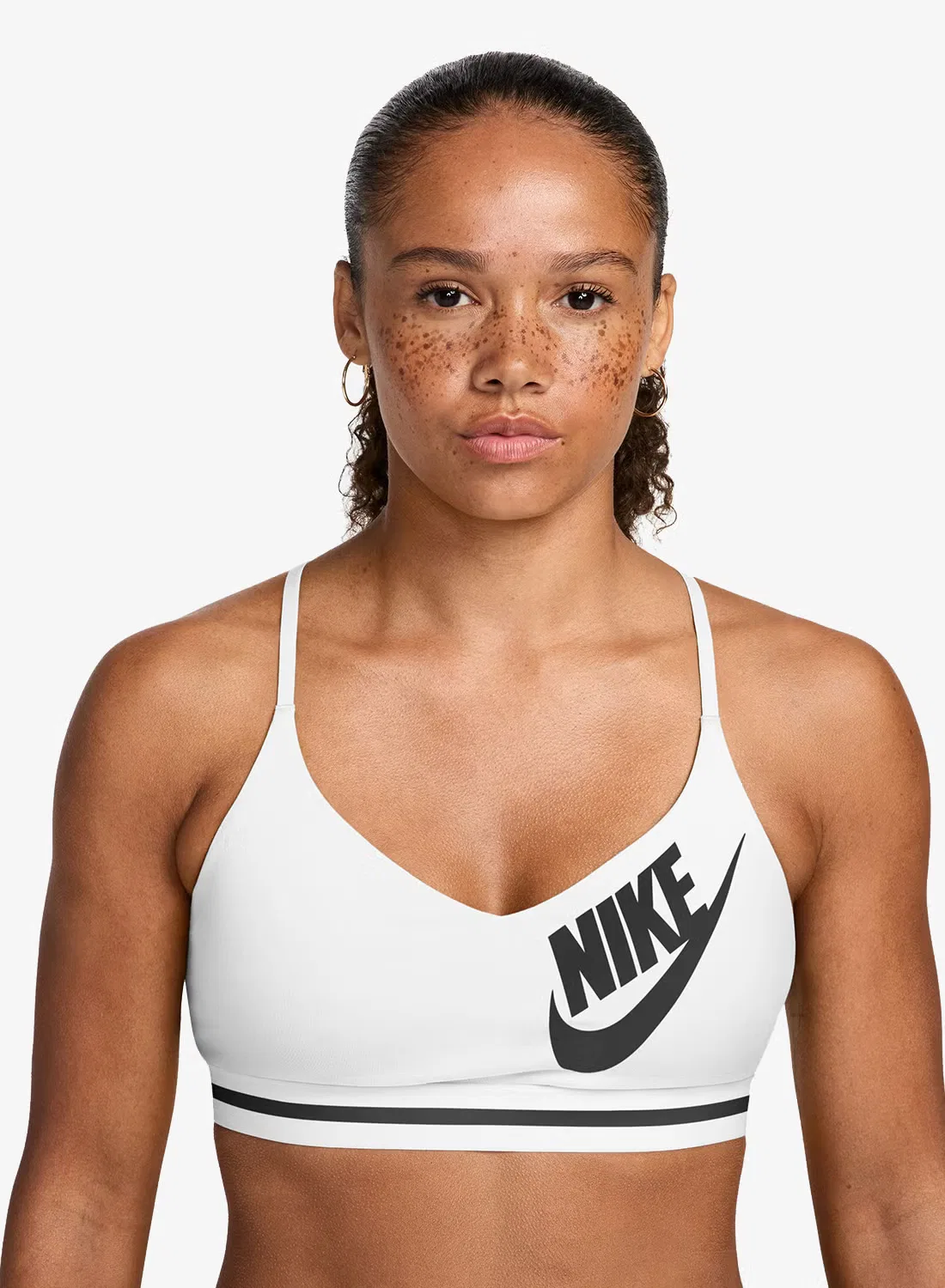 Бюстгальтер для спорта с низкой поддержкой Indy Nike, белый