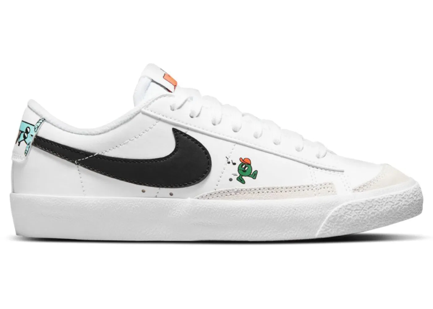 Детские кроссовки с низким профилем Nike Blazer Low 77, White/Bright Crimson/Stadium Green/Black