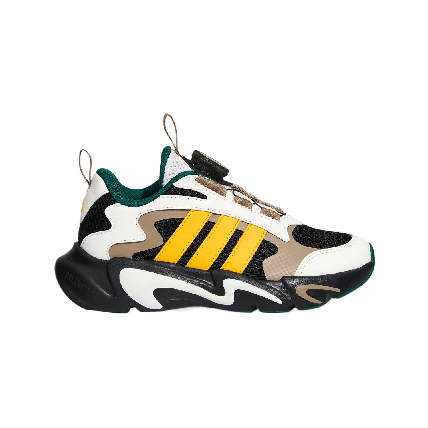 Детские кроссовки для бега Adidas, Bright White/Black/Pink Brown — фото 3