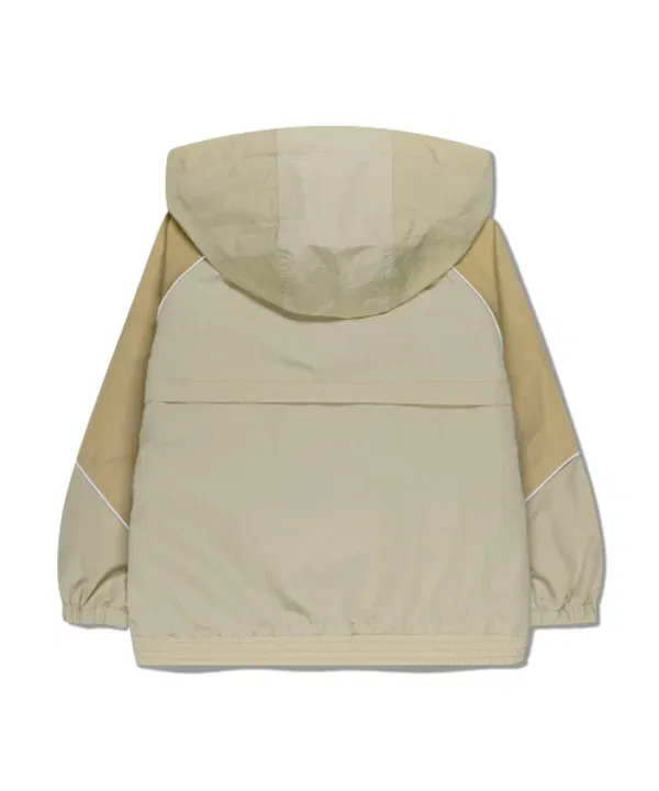 Ветровка детская цвет-блок, Kids color-block windbreaker Marithé Kids, бежевый — фото 3