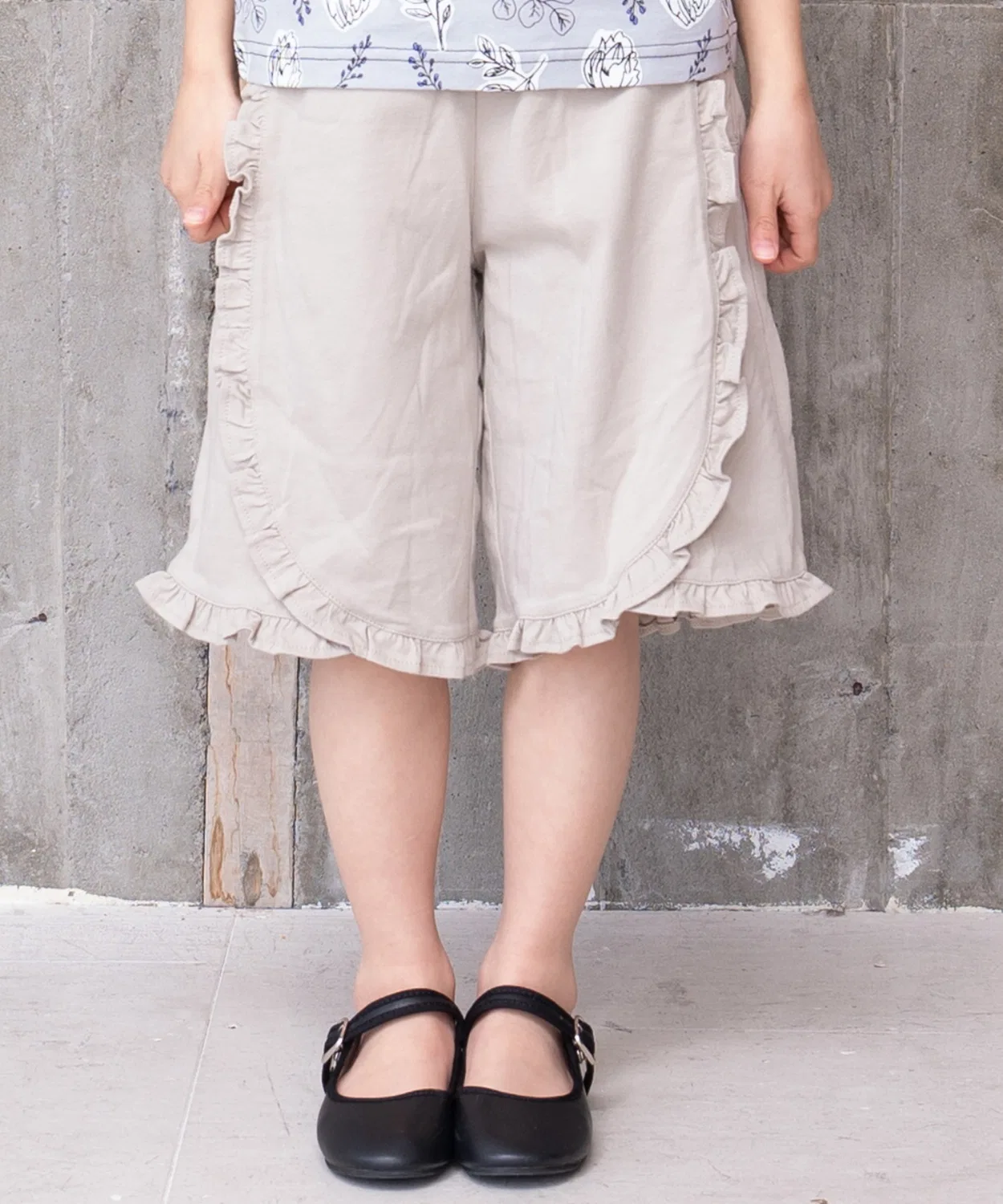 Детские шорты-кюлоты из хлопка с рюшами, модель RAGMART, Beige