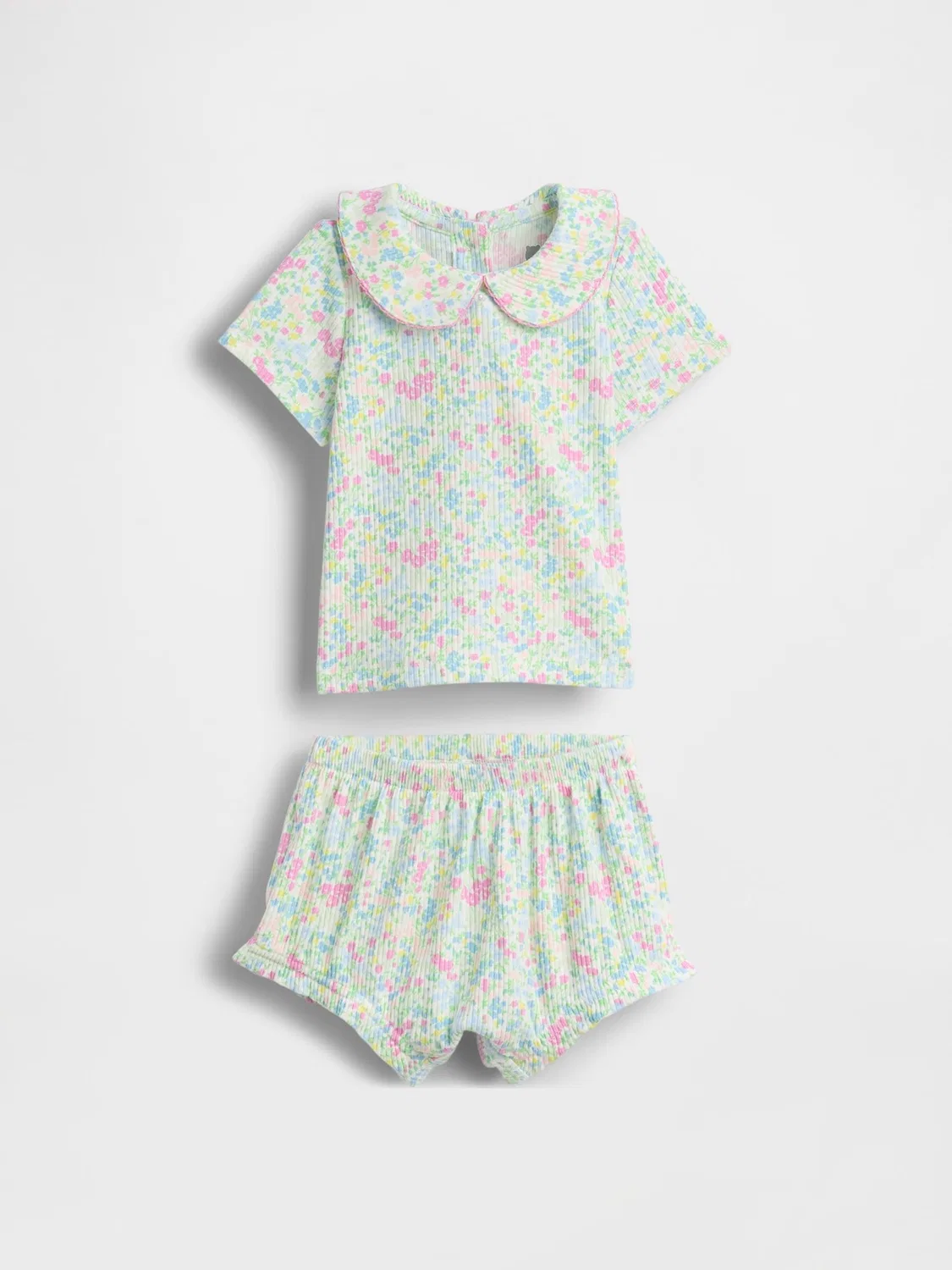 Комплект из футболки и ползунков, с цветочным принтом Gap, Pink Floral