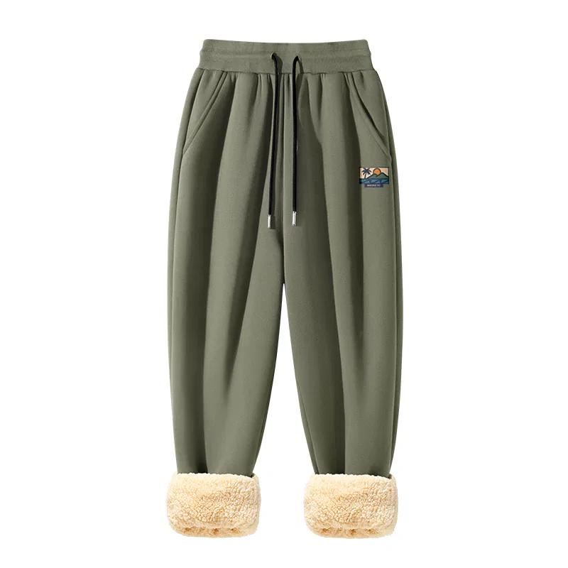 Детские повседневные брюки с манжетами из шерпы Sunset Coconut Island Pants MINISO, Gray — фото 3