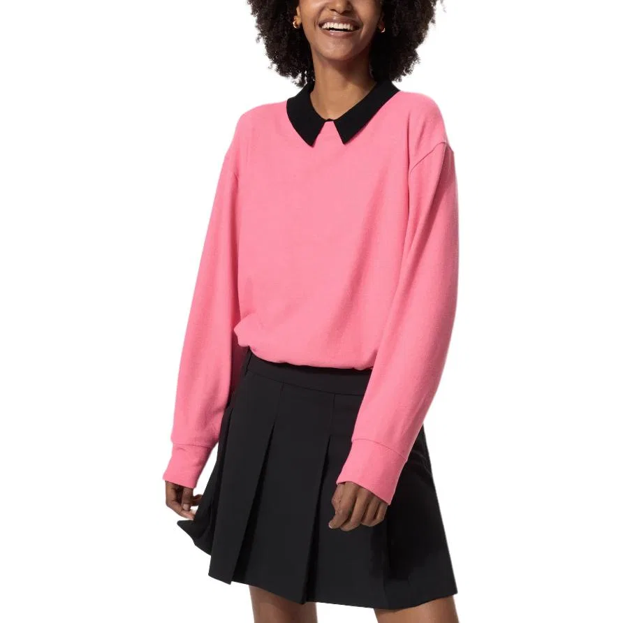 Женская футболка с круглым вырезом Pink UNIQLO, Pink