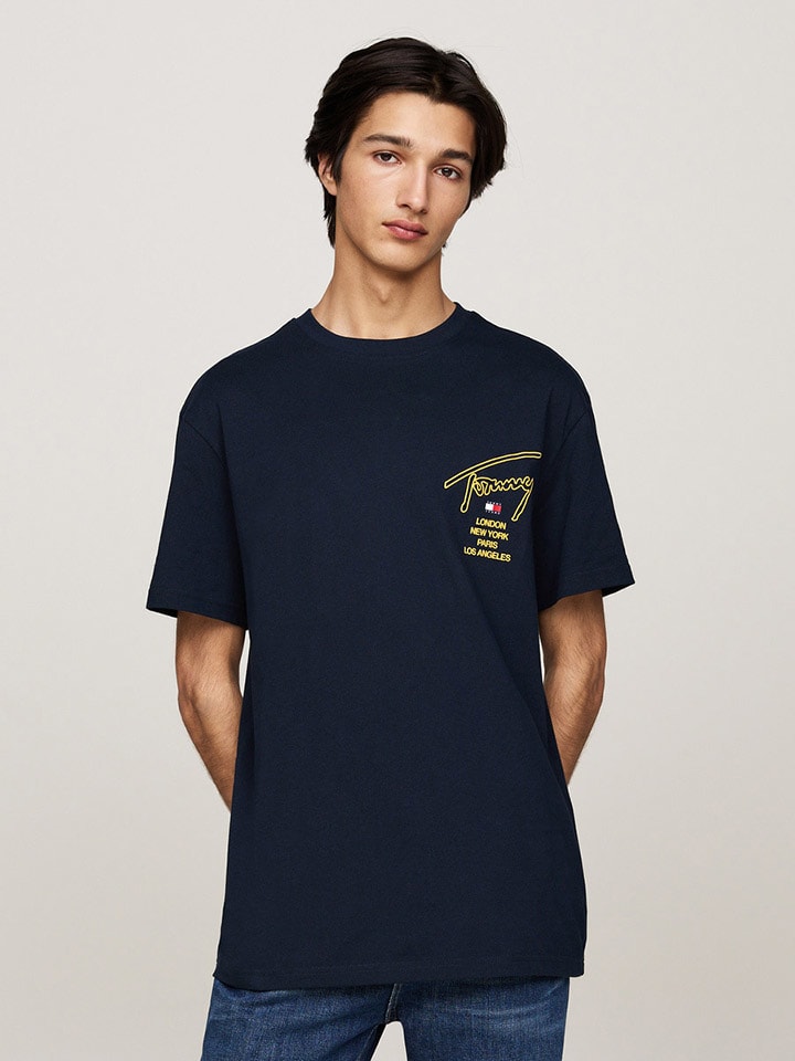 

Футболка TOMMY JEANS, темно-синий