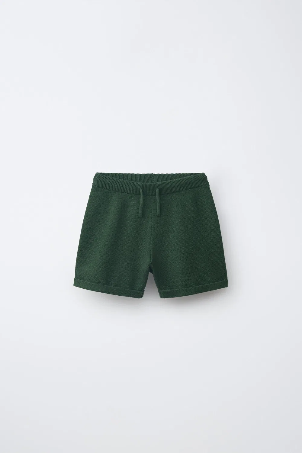 Вязаные бермудские шорты ZARA, Dark Green