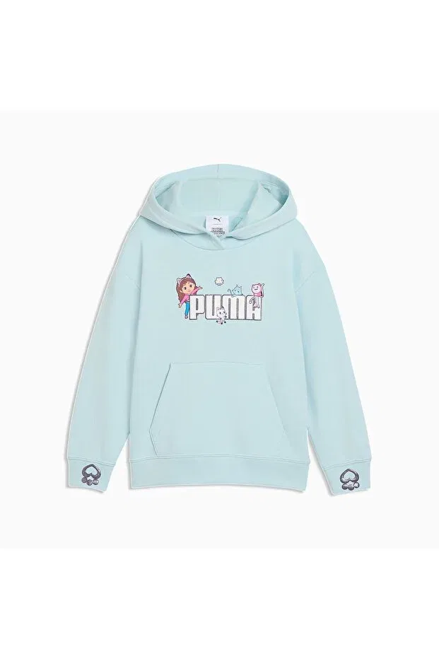 Детское худи для девочек с принтом Graphic Girls' Sweatshirt Puma, Off White — фото 4