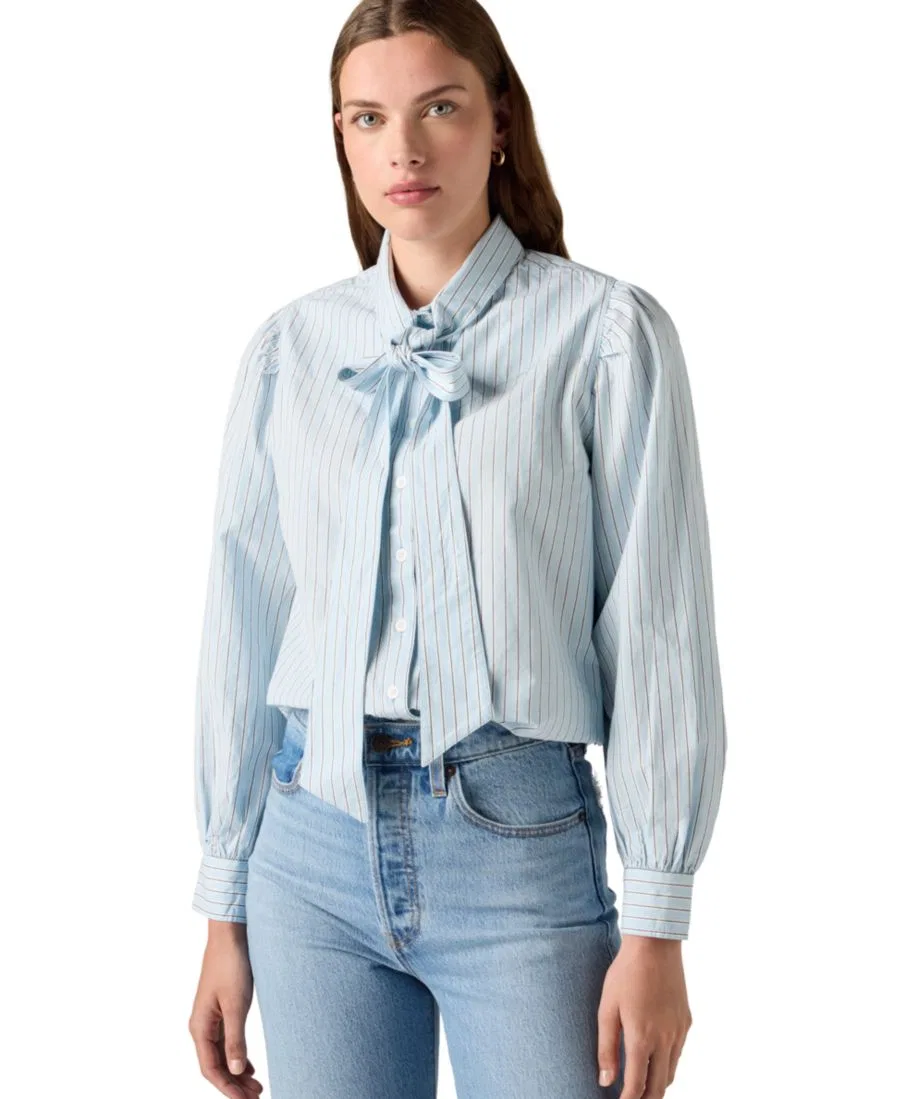 Женская рубашка Western Relaxed Fit с длинным рукавом из хлопкового поплина Levi's, Sherman Stripe Angel Falls — фото 3